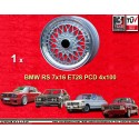 1 cerchio Super RS 7x16 ET28 4x100 Opel Volkswagen BMW E30  silver/diamond cut