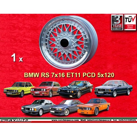 1 pc. wheel BMW Super RS 7x16 ET11 5x120 silver/diamond cut serie 5 E12 E28 E34 serie 6 E24 serie 7 E23 E32 E3 E9