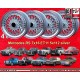 4 wheels Super RS 7x16 5x112 Mercedes R107  R107 123 126 116 silver/diamond cut