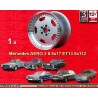 1 wheel Aero 3 8.5x17 5x112 Mercedes 123  123 107 108 109 116 126 silver/diamond cut