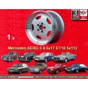 1 jante Aero 3 8.5x17 5x112 Mercedes 124  124 E500 129  silver/diamond cut