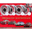 4 cerchi Alpina 7x16 ET28 + 8x16 ET28 4x100 Opel Volkswagen BMW E30 