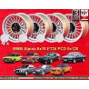 4 wheels Alpina 8x16 5x120 BMW E12  E12 E28 E34 E24 E23 E32 E3 E9 silver/black