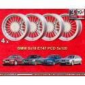 4 llantas Alpina 8x18 5x120 BMW E36  E36 E46 serie 3  silver/black