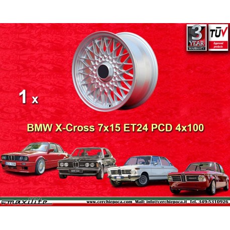llanta BMW BBS 7x15 ET24 4x100 silver 3 E21, E30