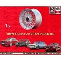 1 cerchio BBS 7x15 ET24 4x100 Volkswagen Opel Mazda Audi BMW E30  silver