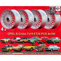 Volkswagen BBS 7x15 ET24 4x100 silver 3 E21, E30 cerchi wheels jantes llantas felgen