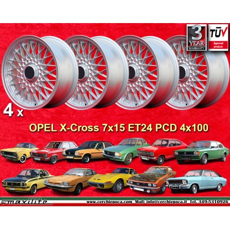 Volkswagen BBS 7x15 ET24 4x100 silver 3 E21, E30 cerchi wheels jantes llantas felgen