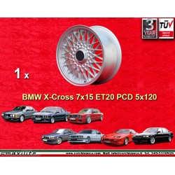 BMW BBS 7x15 ET20 5x120 silver M3 E30, 5 E12, E28, E34, 6 E24, 7 E23, E32, E3, E9  cerchio llanta wheel jante felge
