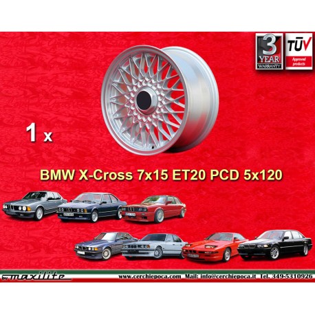 BMW BBS 7x15 ET20 5x120 silver M3 E30, 5 E12, E28, E34, 6 E24, 7 E23, E32, E3, E9  cerchio llanta wheel jante felge