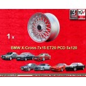 1 llanta BBS 7x15 5x120 BMW M3  M3 E30 serie 5 E12 E28 E34 serie 6 E24 serie 7 E23 E32 E3 E9 silver