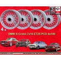 4 cerchi BBS 7x16 ET25 4x100 Volkswagen Opel Mazda Audi BMW E30  silver