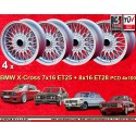 4 wheels BBS 7x16 + 8x16 4x100 Volkswagen Opel Mazda Audi BMW E30  E30 E21 Kadett Manta Ascona MX-5 MX5 Golf Passat