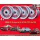 4 pz. cerchi BMW BBS 8x16 ET28 4x100 silver 3 E21, E30