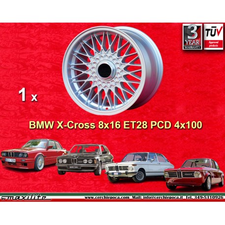 4 Stk Felgen BMW BBS 8x16 ET28 4x100 silver 3 E21, E30
