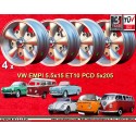 4 Felgen EMPI 5.5x15 5x205 Volkswagen Beetle  Beetle Kafer Maggiolino T1 T2a Typ3 Karmann Ghia silver/diamond cut