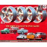 4 jantes EMPI 5.5x15 5x205 Volkswagen Beetle  Beetle Kafer Maggiolino T1 T2a Typ3 Karmann Ghia silver/diamond cut