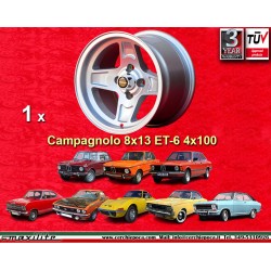 1 pz. cerchio BMW,Opel Campagnolo 8x13 ET-6 4x100 silver BMW 1502-2002 tii  E21, Opel Kadett B/C Manta Ascona A/B GT Rek