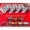 4 llantas Minilite 8x13 4x100 Opel Volkswagen BMW 1502  1502 1602 1802 2002 tii 3 E21 Kadett B-C Manta Ascona A-B GT Oly