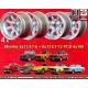 4 jantes Minilite 8x13 + 9x13 4x100 Opel Volkswagen BMW 1502  1502 1602 1802 2002 tii 3 E21 Kadett B-C Manta Ascona A-B 