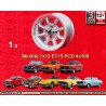 1 Felge Minilite 7x13 4x100 Opel Volkswagen BMW 1502  1502 1602 1802 2002 tii 3 E21 Kadett B-C Manta Ascona A-B GT Olymp