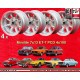 4 jantes Minilite 7x13 4x100 Opel Volkswagen BMW 1502  1502 1602 1802 2002 tii 3 E21 Kadett B-C Manta Ascona A-B GT Olym