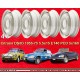 4  pcs Citroen 5.5x15 DS/ID 1955-75 white rim