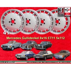 4 pz. Llantas Mercedes Gullideckel 8x16 ET11 para coches Mercedes