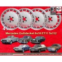 4 Felgen Gullideckel 8x16 5x112 Mercedes 123  123 107 108 109 116 126 silver/diamond cut