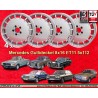 4 wheels Gullideckel 8x16 5x112 Mercedes 123  123 107 108 109 116 126 silver/diamond cut