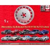 1 jante Gullideckel 8x16 5x112 Mercedes 124  124 129 201 202 203 208 210 HO 170 silver/diamond cut