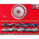 1 Felge Gullideckel 8x17 5x112 Mercedes 124  124 129 201 203 208 209 210 170 171 HO silver/diamond cut