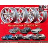 4 Felgen Minilite 6x14 5x112 Ford Mercedes 123  123 108 109 113 114 115 116 Ford Consul Granada P5 P6 P7  silver/diamond