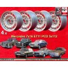 4 wheels Barock 7x16 5x112 Mercedes 123  123 107 108 109 116 126 silver