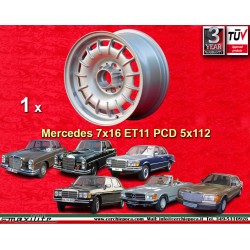 Mercedes Barock 7x16 ET11 5x112 silver 107 108 109 116 123 126 cerchio wheel jante felge llanta