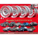4 Felgen Barock 7x16 5x112 Mercedes 123  123 107 108 109 113 114 115 116 126 silver/polished
