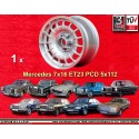 1 llanta Barock 7x16 5x112 Mercedes 123  123 107 108 109 113 114 115 116 126 silver/polished