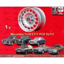 1 Felge Barock 7x16 5x112 Mercedes 123  123 107 108 109 116 126 silver/polished