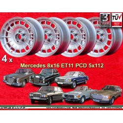 Mercedes Barock 8x16 ET11 5x112 silver/polished 107 108 109 116 123 126 cerchi wheels jantes felgen llantas