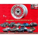 1 llanta WCHE 7x15 5x112 Ford Mercedes 107  107 108 109 113 114 115 116 123 Consul Granada P5 P6 P7  silver/diamond cut