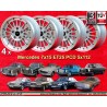 4 wheels WCHE 7x15 5x112 Ford Mercedes 107  107 108 109 113 114 115 116 123 Consul Granada P5 P6 P7  silver/diamond cut