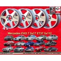 4 jantes Evo 7.5x17 5x112 Audi Mercedes 124  124 129 140 201 202 203 204 207 208 209 210 211 212 170 171 172 HO Audi 80 