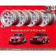 4 jantes Minilite 8x13 4x108 Ford Escort  Escort Mk1-2 Capri Cortina silver/diamond cut