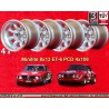 4 wheels Minilite 8x13 4x108 Ford Escort  Escort Mk1-2 Capri Cortina silver/diamond cut