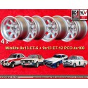 4 jantes Minilite 8x13 + 9x13 4x108 Ford Escort  Escort Mk1-2 Capri Cortina