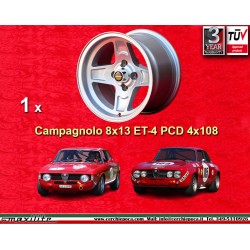 1 Stk Felge Alfa Romeo Campagnolo 8x13 ET-4 4x108 silver Alfa Romeo 105 GT/GTA/GTC