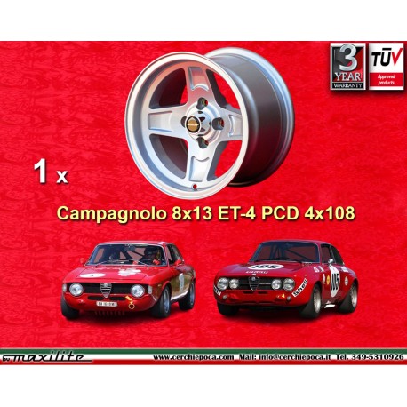 1 ud. llanta Alfa Romeo Campagnolo 8x13 ET-4 4x108 silver Alfa Romeo 105 GT/GTA/GTC