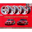 4 cerchi Campagnolo 8x13 ET-4 4x108 Ford Alfa Romeo GT  silver