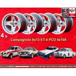 1 pc. wheel Ford Campagnolo 8x13 ET-4 4x108 silver Ford Escort Mk1/2 Capri Cortina Taunus TC