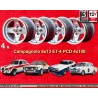 4 jantes Campagnolo 8x13 4x108 Ford Alfa Romeo GT  GT GTA GTC 105 Ford Escort Mk1 2 Capri Cortina Taunus TC silver